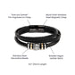 Your Love Shows Us The Way - Vegan Leather Bracelet For Dad