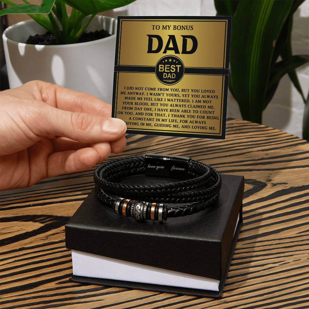 For Loving Me - Vegan Leather Necklace For Bonus Dad