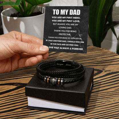 My Loving Dad - Vegan Leather Bracelet For Dad