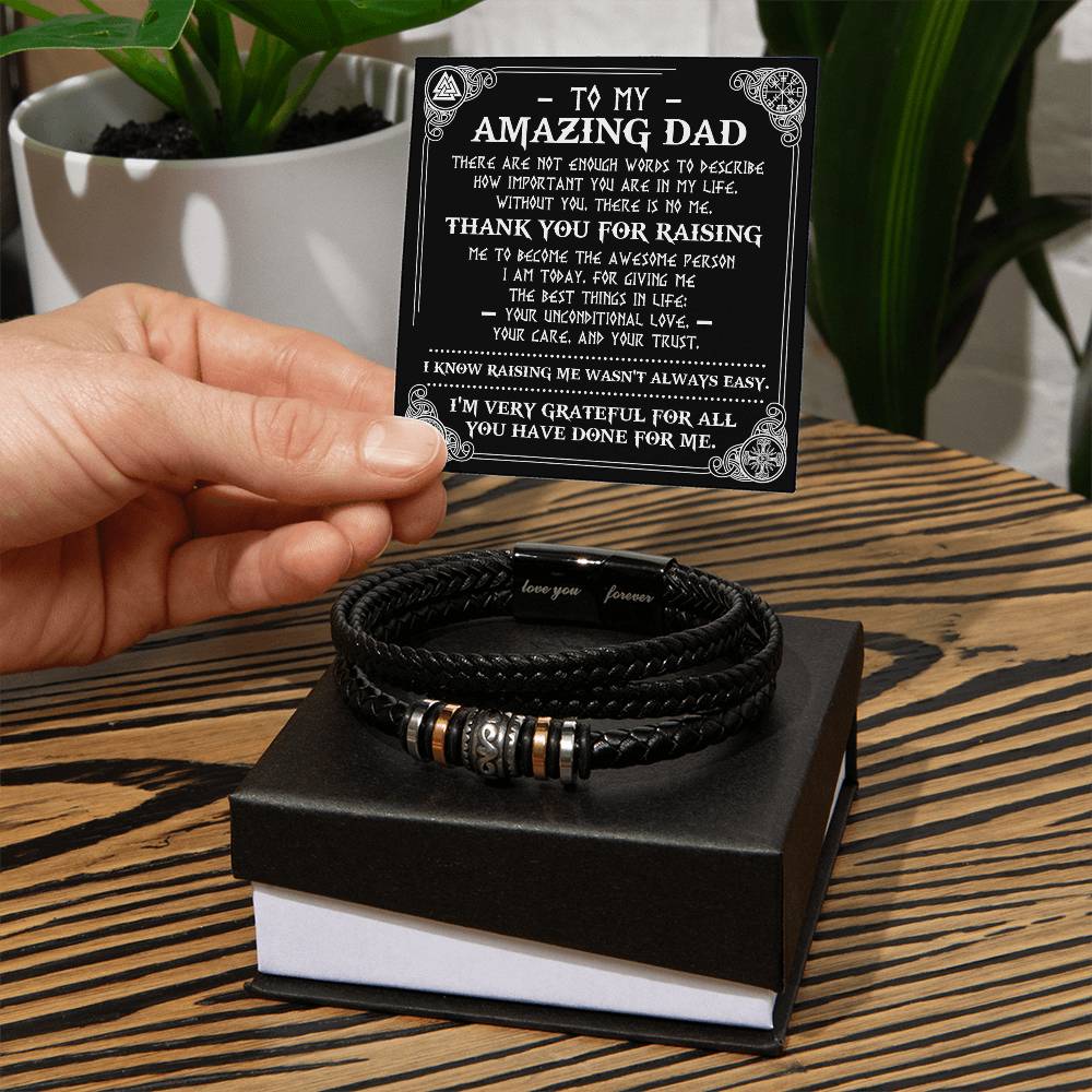 The Best Things - Vegan Leather Bracelet For Dad