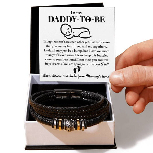 To Be In Your Arms - Vegan Leather Bracelet For Daddy-To-Be