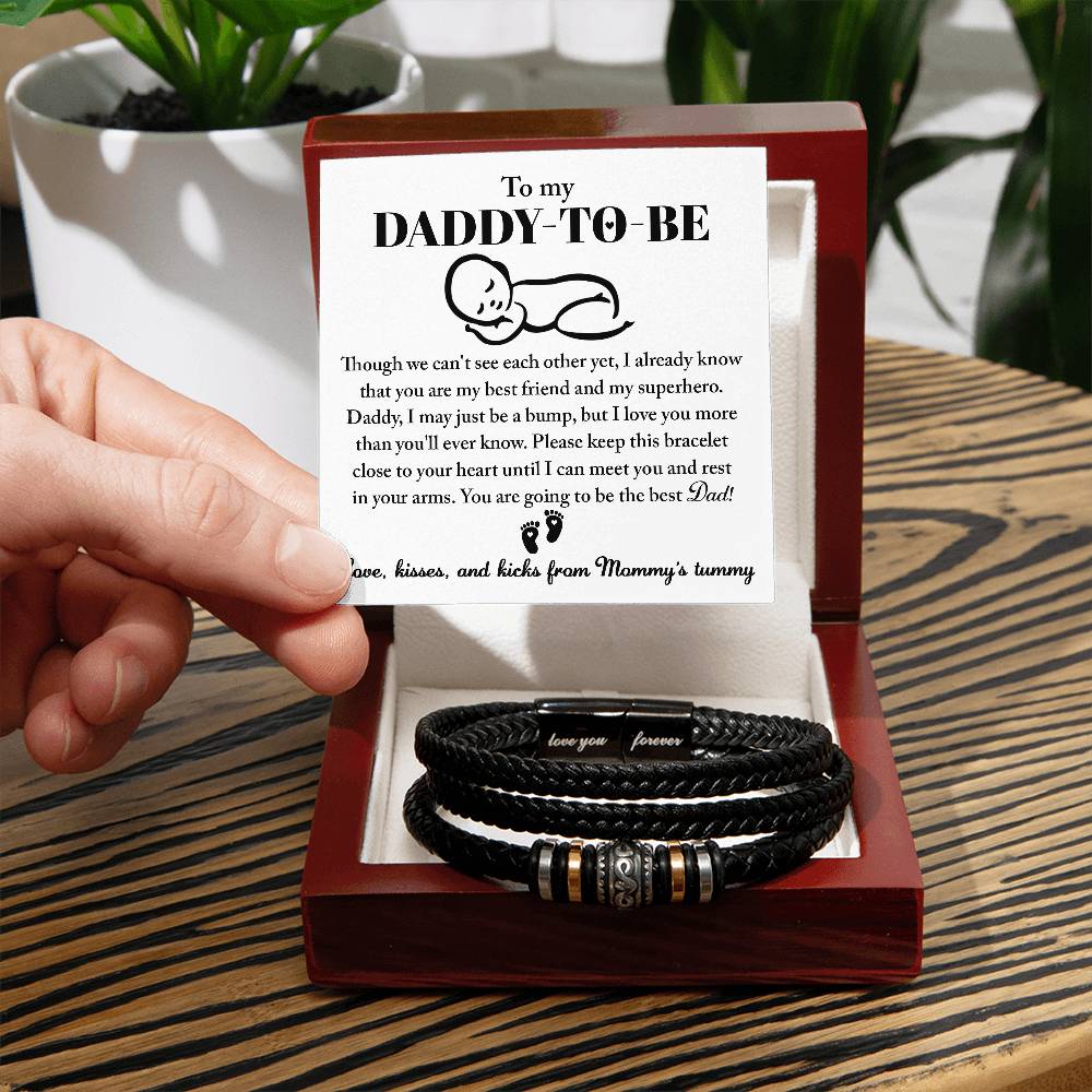 To Be In Your Arms - Vegan Leather Bracelet For Daddy-To-Be