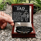 With You By My Side - Vegan Leather Bracelet For Dad