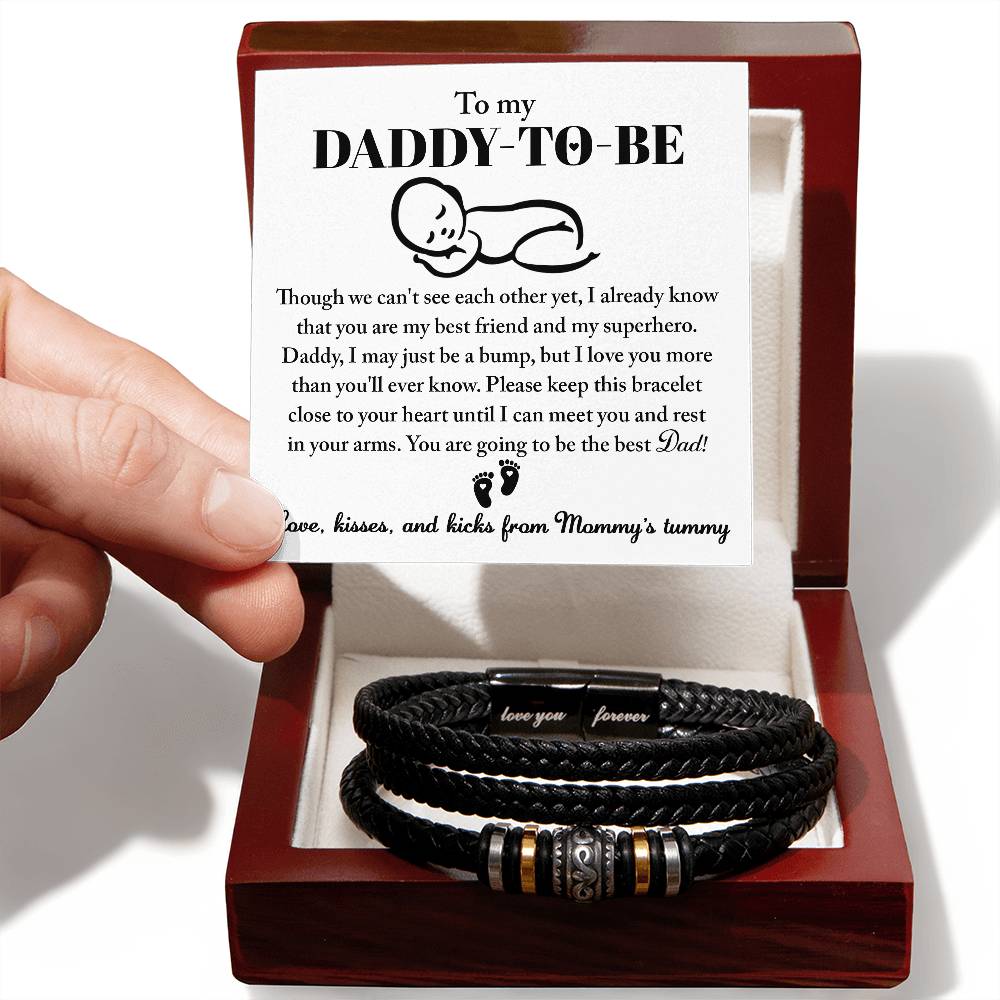 To Be In Your Arms - Vegan Leather Bracelet For Daddy-To-Be