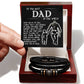 With You By My Side - Vegan Leather Bracelet For Dad