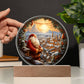 Loving Santa - Christmas-Themed Acrylic Display Centerpiece