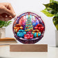 Grand Christmas Tree And Presents - Christmas-Themed Acrylic Display Centerpiece