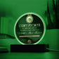 Certificate Of Appreciation - Circle Acrylic Display Centerpiece For Dad