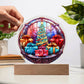 Grand Christmas Tree And Presents - Christmas-Themed Acrylic Display Centerpiece