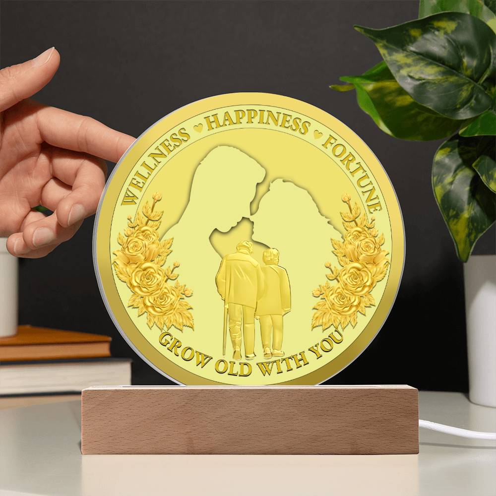 Grow Old With You - Acrylic Display Centerpiece For Soulmate