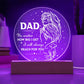 I Will Always Reach For You - Circle Acrylic Display Centerpiece For Dad