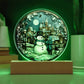 Snowman In Town - Christmas-Themed Acrylic Display Centerpiece
