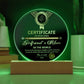 Certificate Of Excellence - Circle Acrylic Display Centerpiece For Girlfriend's Mom