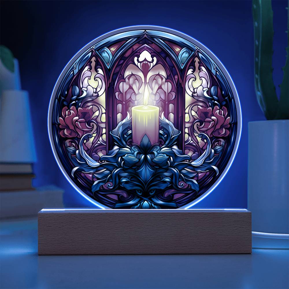 Warm Candle - Christmas-Themed Acrylic Display Centerpiece