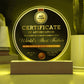Certificate Of Appreciation - Circle Acrylic Display Centerpiece For Dad