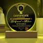 Certificate Of Excellence - Circle Acrylic Display Centerpiece For Girlfriend's Mom