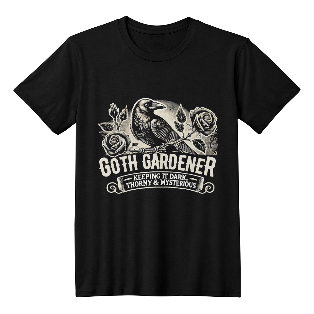 "Goth Gardener" – Dark, Thorny & Mysterious Unisex Jersey Tee