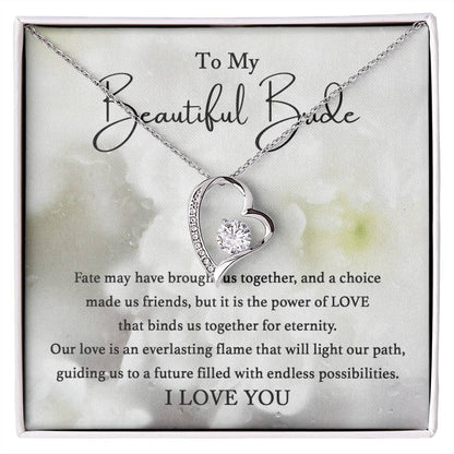 An Everlasting Flame - Forever Love Necklace For Bride