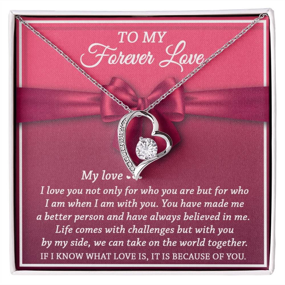 Taking On The World Together - Forever Love Necklace For My Love