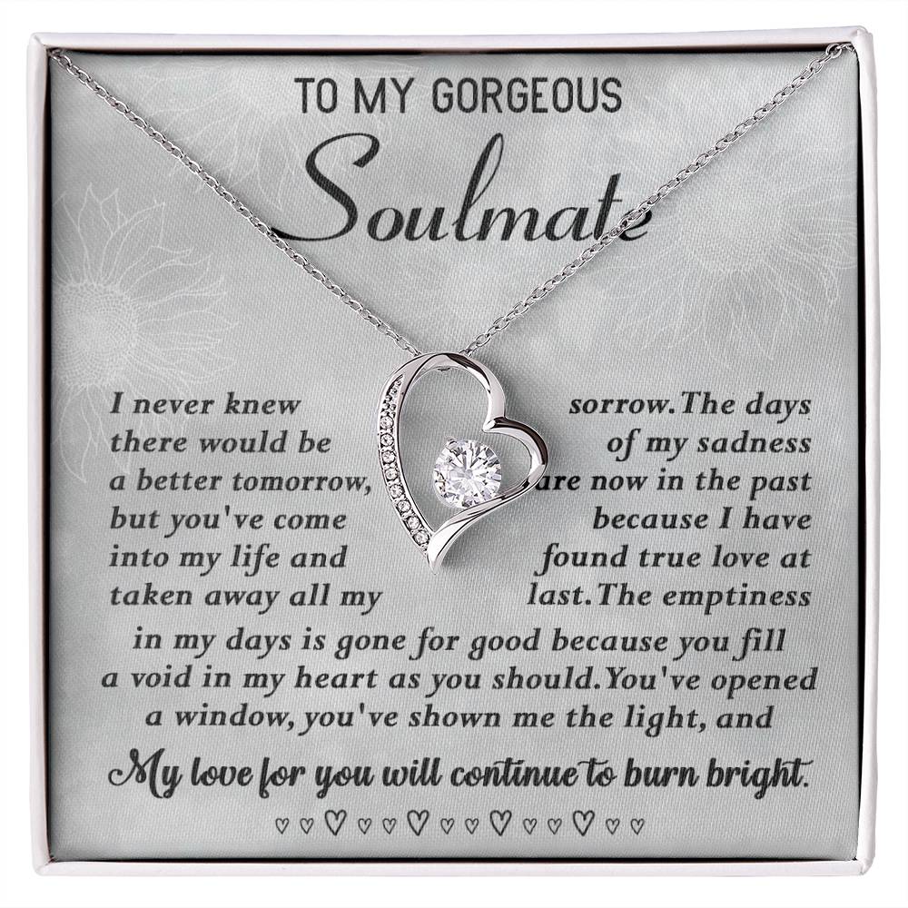 My Love For You Will Continue To Burn Bright - Forever Love Necklace For Soulmate