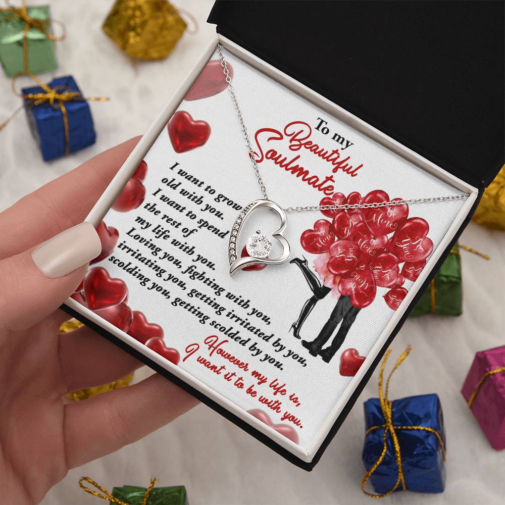 To Grow Old With You - Forever Love Necklace For Soulmate