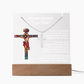 Renewed Hope Acrylic & Cross Gift Set (Acrylic Plaque & Unisex Artisan Cross Necklace Bundle)