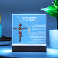 Renewed Hope Acrylic & Cross Gift Set (Acrylic Plaque & Unisex Artisan Cross Necklace Bundle)