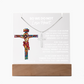 Renewed Hope Acrylic & Cross Gift Set (Acrylic Plaque & Unisex Artisan Cross Necklace Bundle)