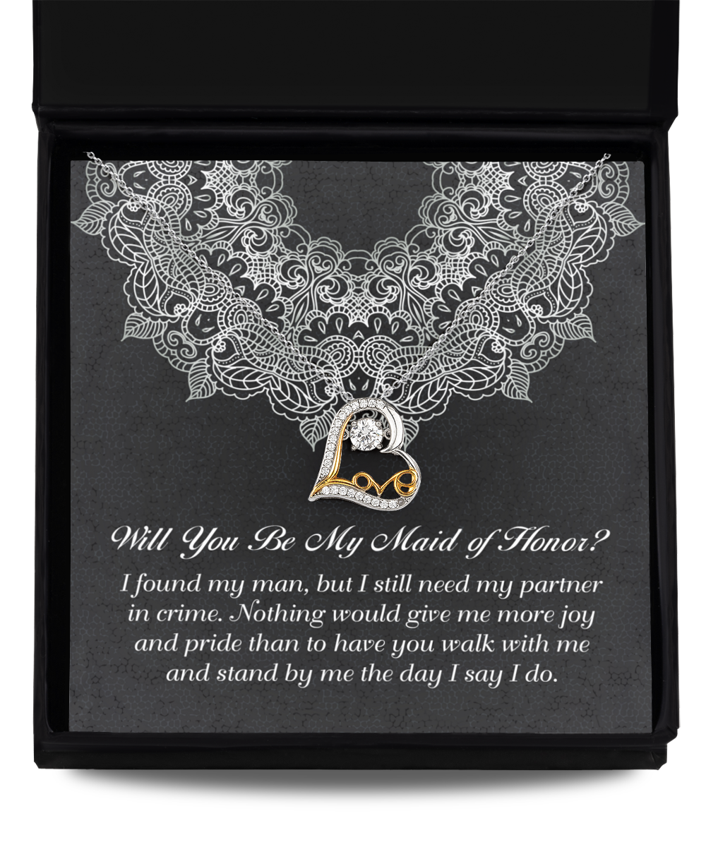 Partner In Crime - Dancing Love Necklace For Maid Of Honor