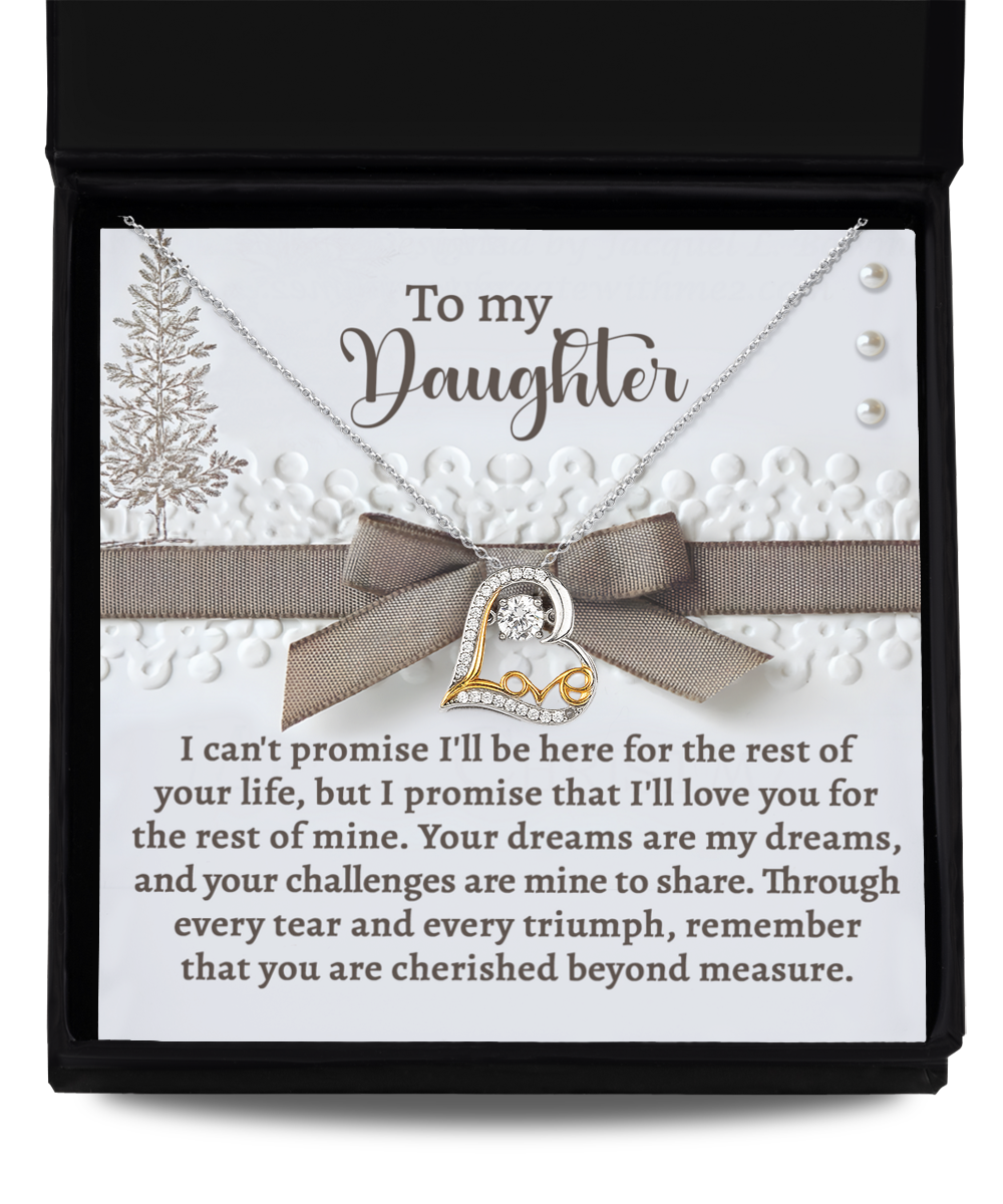 Your Challenges Are Mine To Share - Love Dancing Necklace For Daughter