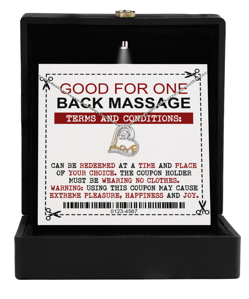 Back Massage Coupon - Love Dancing Necklace For Wife