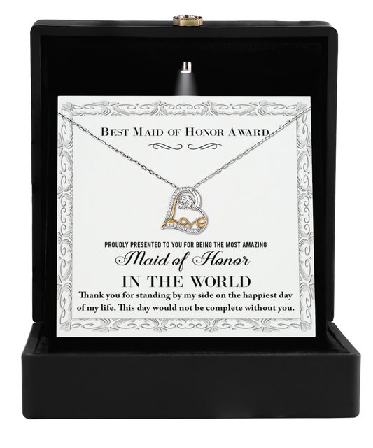 For Standing By My Side - Dancing Love Necklace For Maid Of Honor