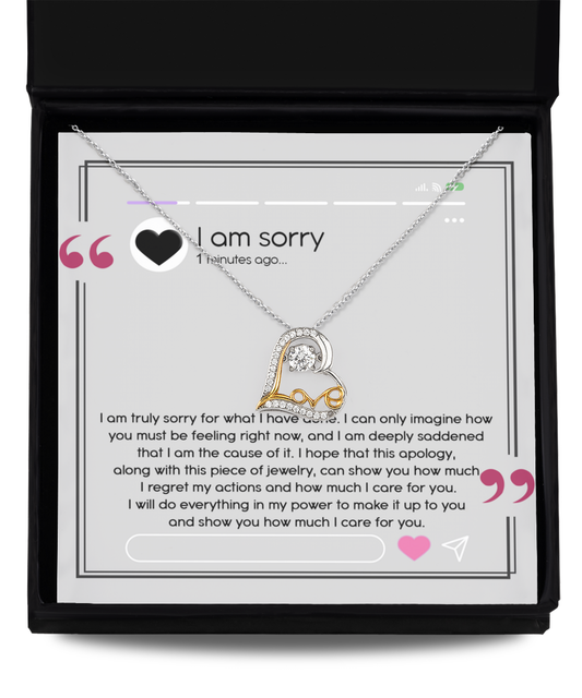 How Much I Care For You - Love Dancing Apology Necklace