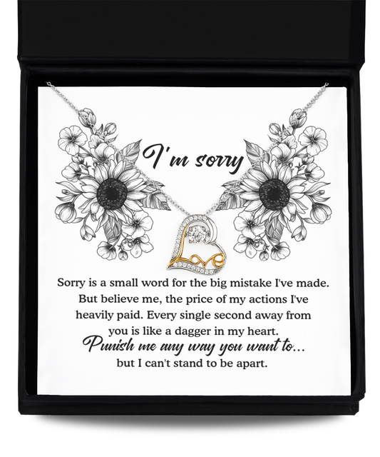 Sorry Is A Small Word - Love Dancing Apology Necklace