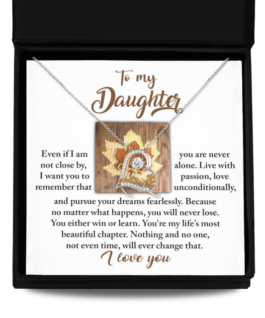 Live With Passion - Love Dancing Necklace For Daughter