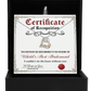 Certificate Of Recognition - Love Dancing Necklace For World's Best Bridesmaid