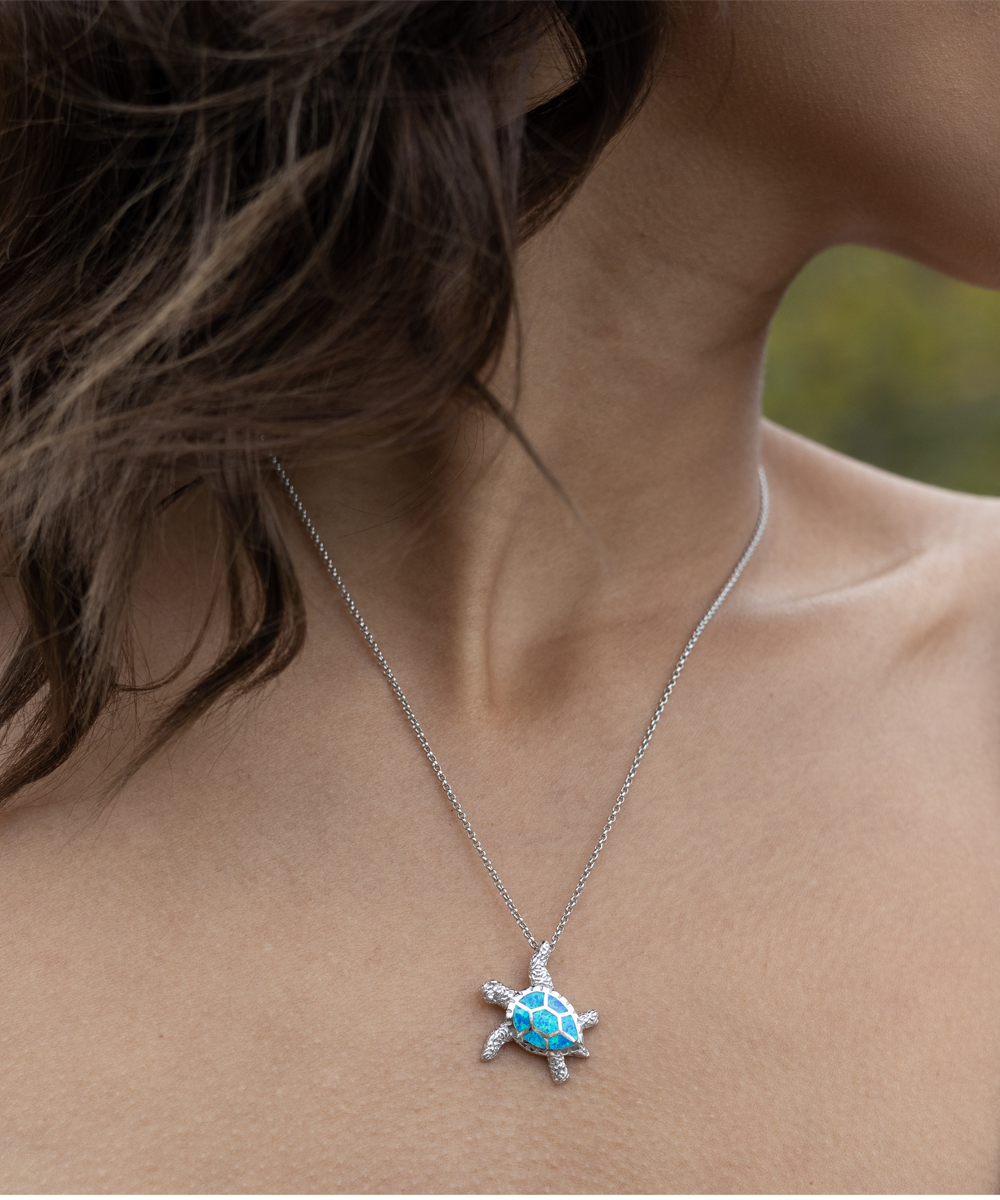 A Gift To All Who Know You - Opal Turtle Necklace For Daughter