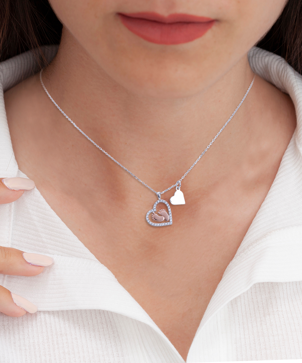Your Little One - Baby Feet Necklace For Mom-To-Be