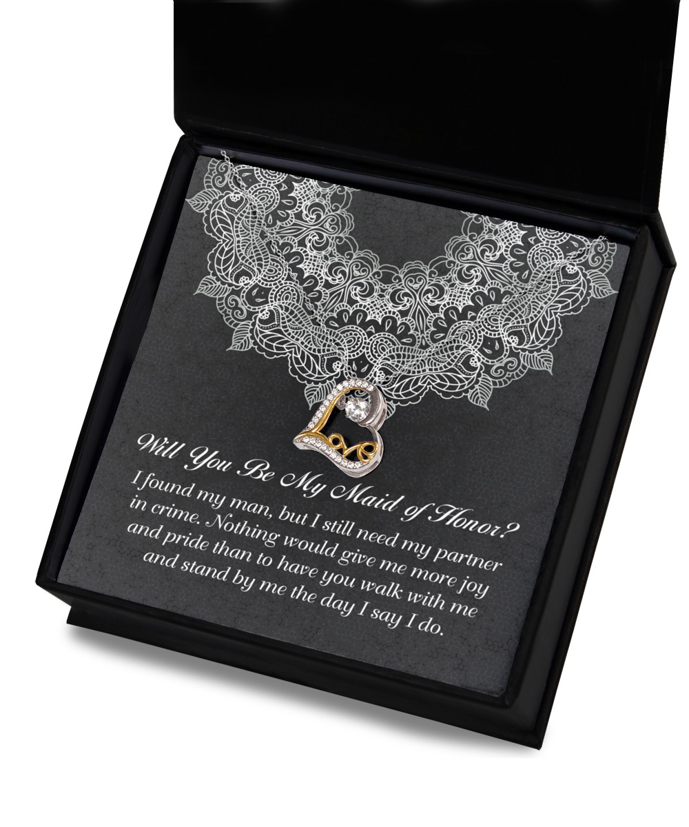 Partner In Crime - Dancing Love Necklace For Maid Of Honor