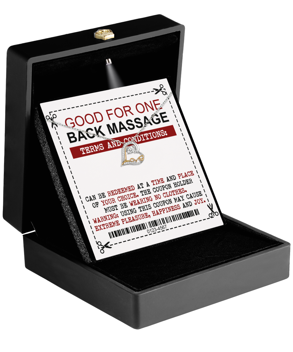 Back Massage Coupon - Love Dancing Necklace For Wife