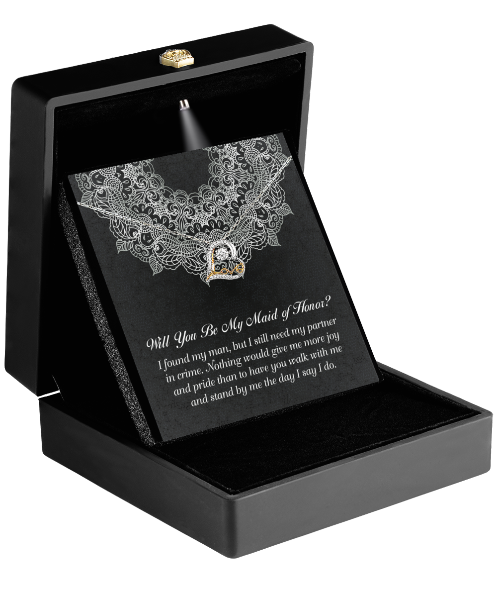 Partner In Crime - Dancing Love Necklace For Maid Of Honor