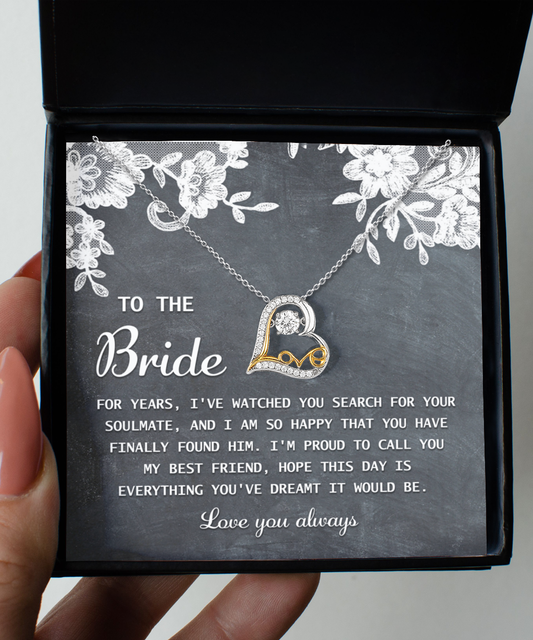 This Day - Love Dancing Necklace For Bride From Best Friend