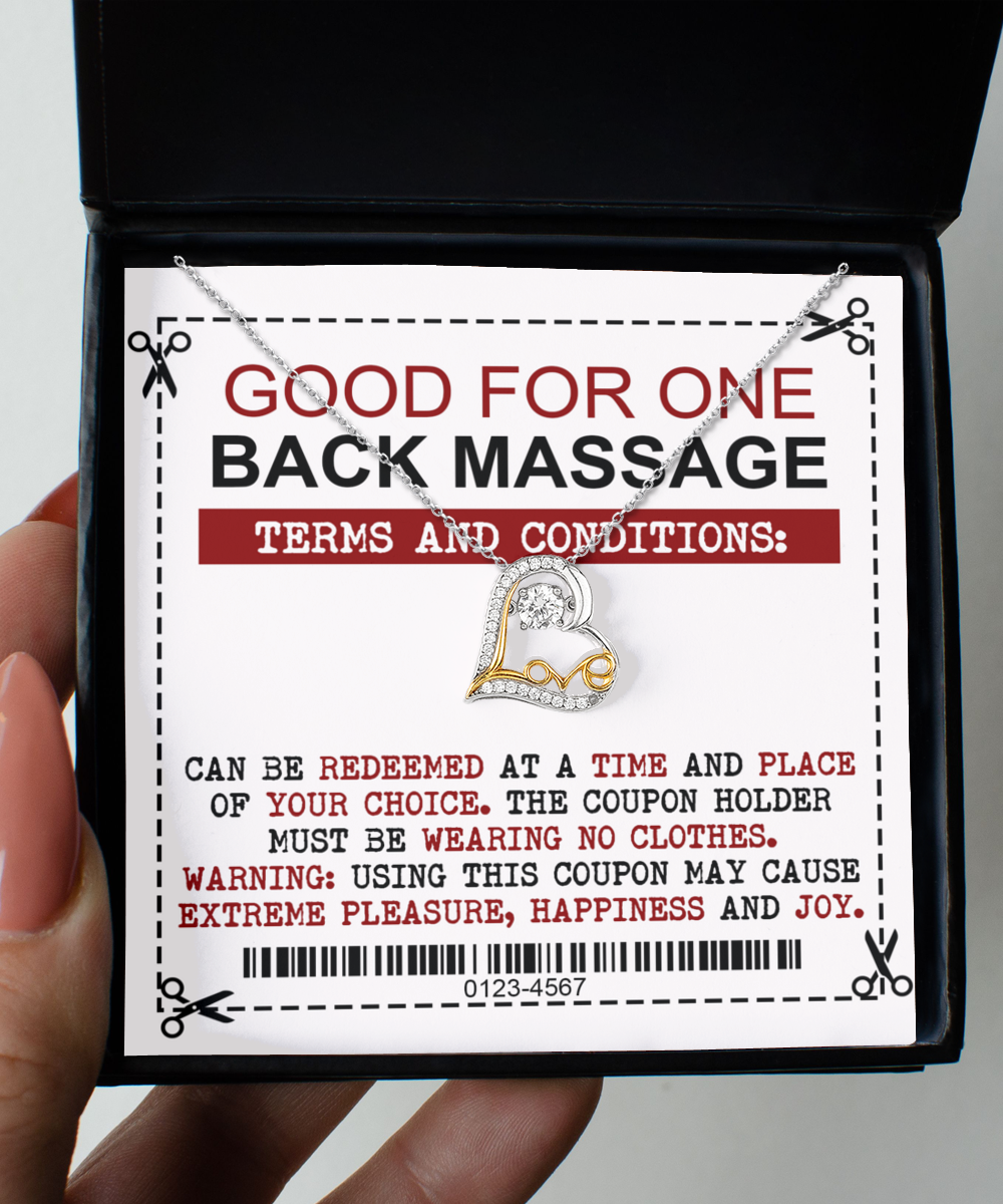 Back Massage Coupon - Love Dancing Necklace For Wife