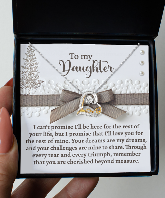 Your Challenges Are Mine To Share - Love Dancing Necklace For Daughter