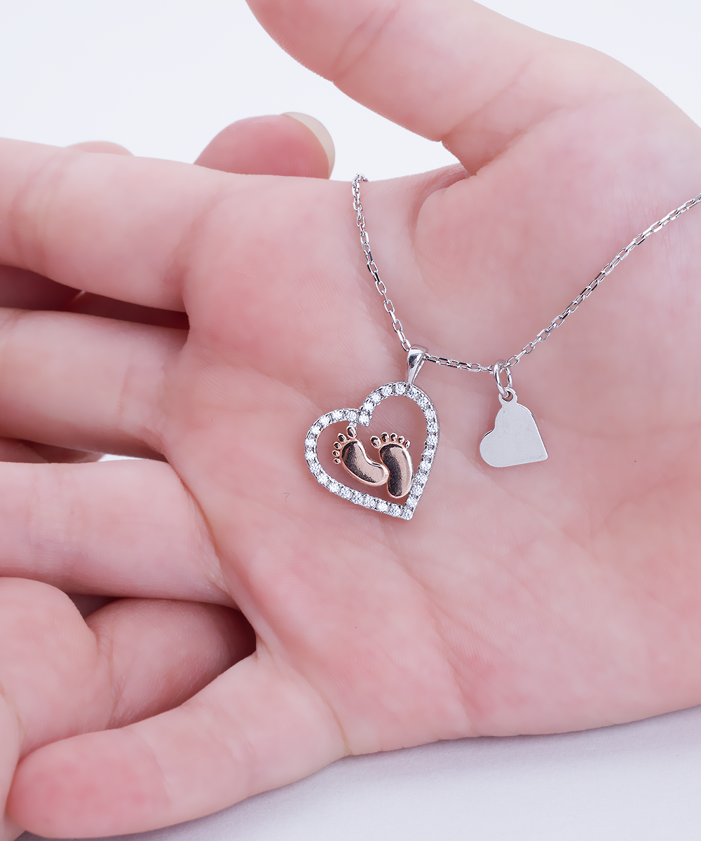 Your Little One - Baby Feet Necklace For Mom-To-Be