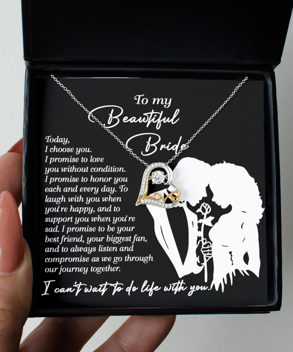 I Choose You - Love Dancing Necklace For Bride