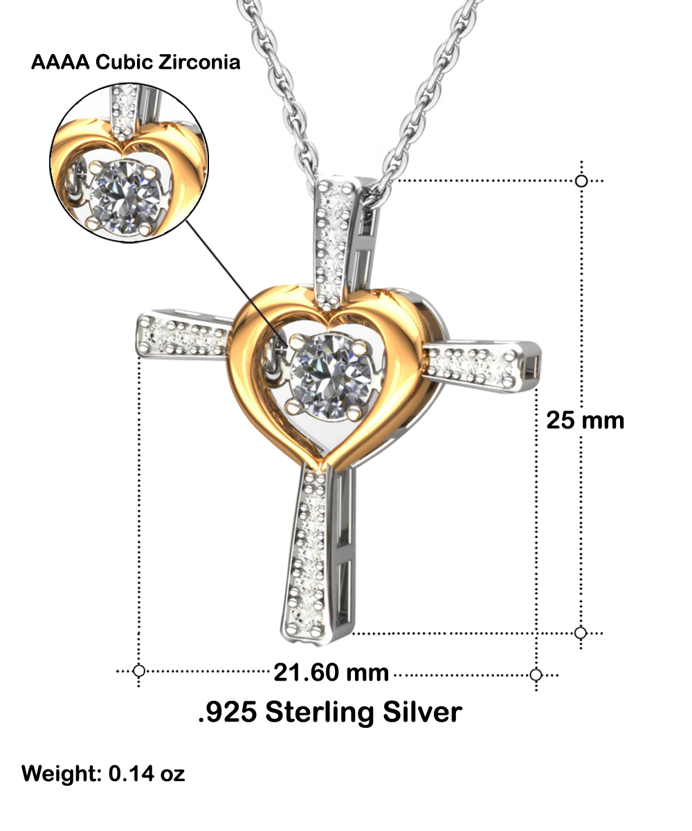 Your Warm Heart - Cross Dancing Necklace For Mother-In-Law