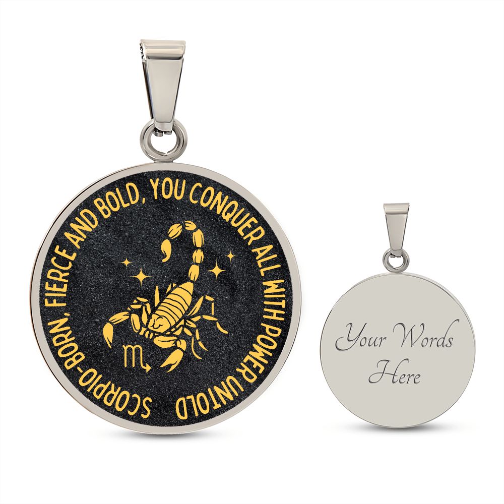 Scorpio With Power Untold Graphic Pendant Necklace