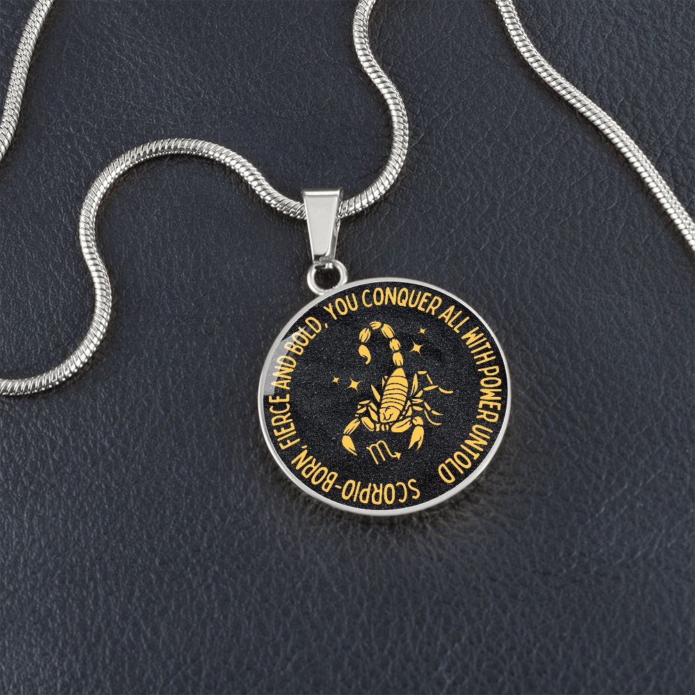 Scorpio With Power Untold Graphic Pendant Necklace