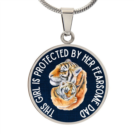 Fearsome Dad Graphic Pendant Necklace For Daughter